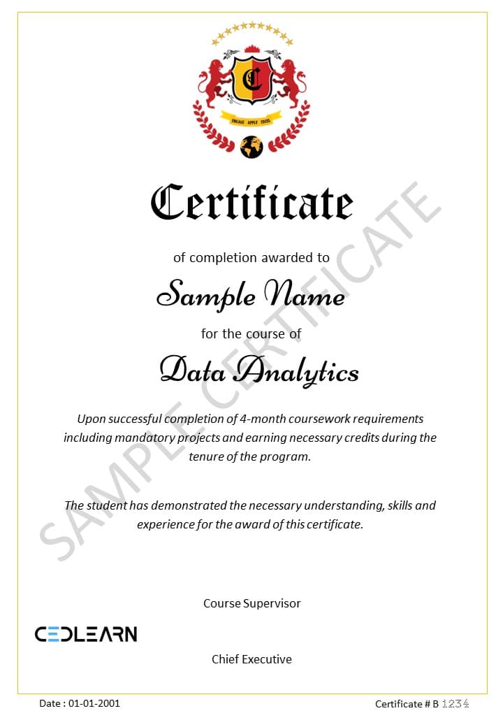 Data Analytics Certificate