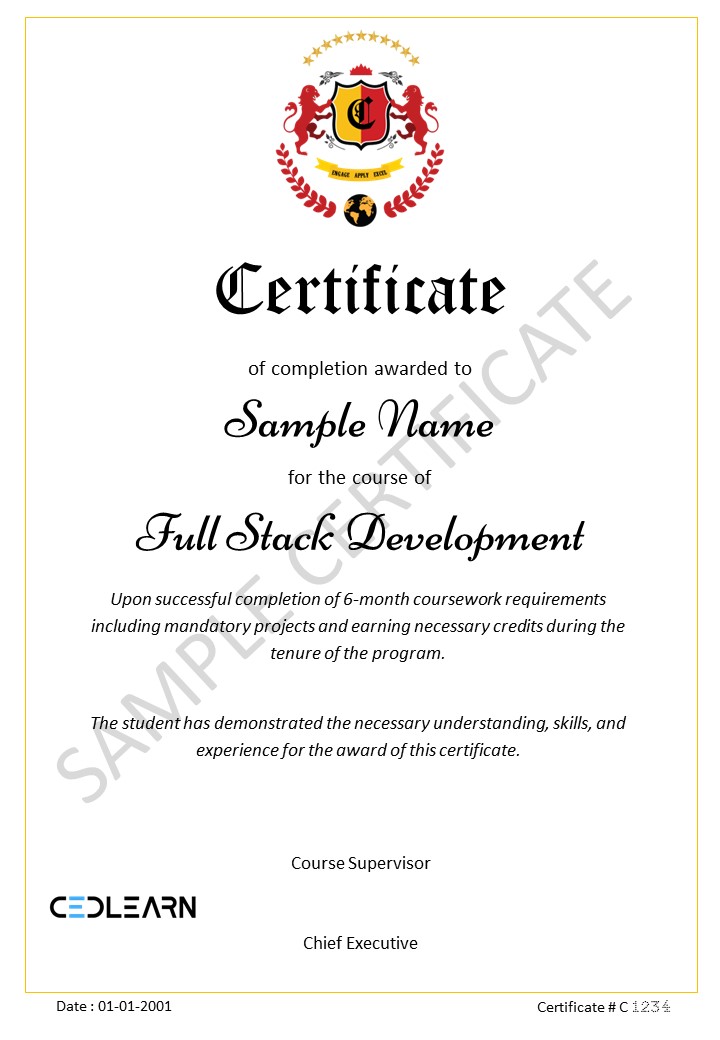 Full Stack Developer Certificate